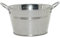 HERSIG - Cubo Metal con Asas Mediano | Macetero Metal Redondo con Asas - 15,5x11,5x9,5cm