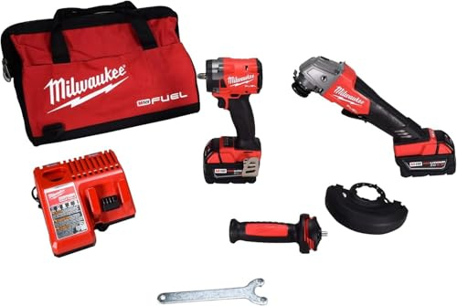 Milwaukee Electric - M18 Fuel Compact Impact Wrench and Grinder 2-Tool