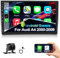CAMECHO 1+32G Android 13 Autoradio für Audi A4 S4 RS4 8E B6 B7 2000-2009 mit Carplay Android Auto, 9 Zoll Bildschirm Doppel Din mit Navi Bluetooth WiFi HiFi FM +AHD Rückfahrkamera