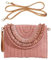 HINGTAT Sac à main en paille - Sac à main en paille - Sac à bandoulière en paille tissée pour femme - Sac de fête pour soirée, 01 - Rose
