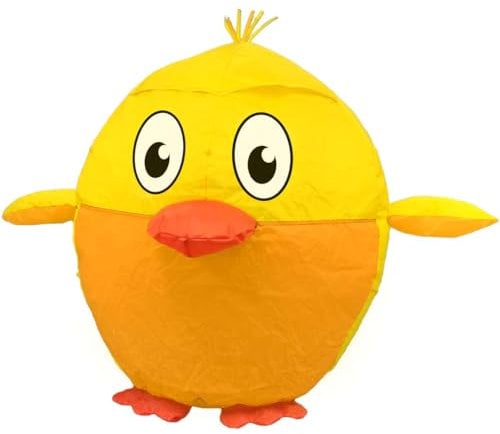 HQ Bouncing Birdeez Chicken 60 cm, Bodenwindspiel, Spaß am Strand oder auf der Wiese, Durchmesser: 60 cm, inkl. Häring, ab 3 Beaufort