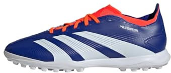 adidas Predator League Football Boots Turf, Lucid Blue/Cloud White/Solar Red, 8.5 UK
