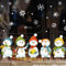 Wandtattoo Loft Fensterbilder Weihnachten 5 Schneemänner – Wiederverwendbar – A2 Bogen, 36 Sticker – Weihnachstdeko Fenster Kinderzimmer, Weihnachtsbilder Fenster, Fensterbild Winter Schneeflocken