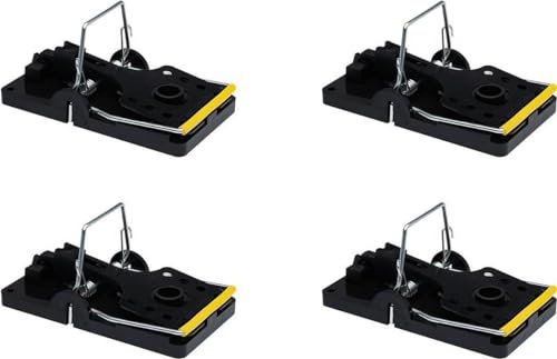 Exett Rattenfalle 4er Set professionelle Rattenfallen; Extra Stark - Leicht zu Spannen - Große Größe Rattenfalle - Wiederverwendbare Rattenfalle - 100% Packwahrscheinlichkeit, RV-1030