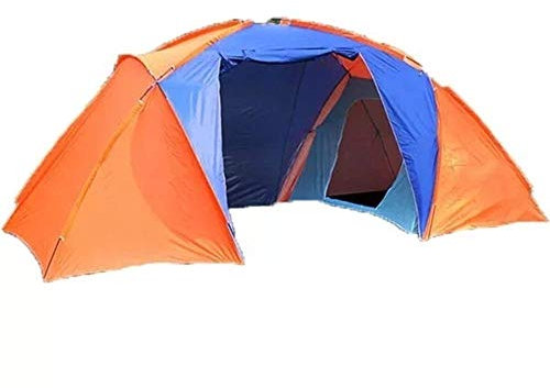 RajoNN Campingzelt Outdoor-ZeltZelt 2-4 Personen Zelt Doppelschichtiger wasserdichter Baldachin-Sonnenschutz mit 1 Halle 2 Zimmern
