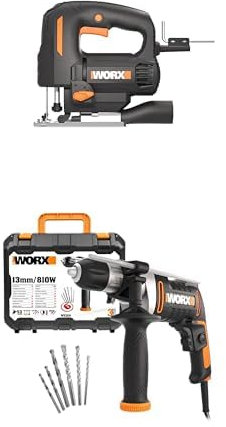 PACK Taladro percutor 800W + sierra de calar 550W | WORX