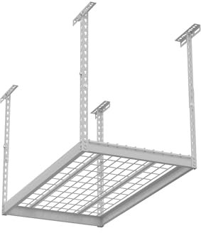 Velano Regal deckenhalterung - Hängeregal Decke - Werkstatt Schrank Metall 60x122 - Reifenregal - Schwerlastregal - Garage - Kellerregal - Lagerregal - Shelf - Regalbrett - Werkstatt Aufhängung Decke