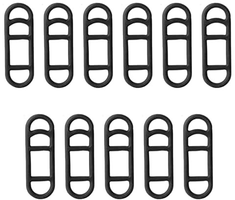 10STK Fahrradlicht Silikonband, Fahrradlicht Halterung, Fahrradlampe Silikon Gurt Fahrradlicht Gummiband, Fahrradbeleuchtung Warn Licht Taschenlampe Befestigung am Vorderlenker Sattelstütze (Schwarz)