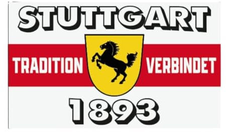 Fahne Stuttgart - Tradition verbindet, 90x150 cm, Flagge, Banner, mit Hohlsaum für Stab, Königreich Württemberg