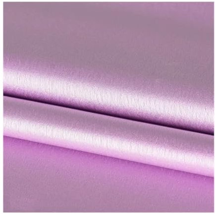 Generic Tessuto, Doppio Tessuto in Raso Acetato Tessuto in Raso Di Seta Doppio Lato Lucido Vestito Halter Tessuti/Viola Chiaro/150 * 50 cm