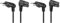 Goobay 56588 Câble d'alimentation Prise EU Type C coudé vers Prise Double Femelle Type C7 coudé; 0,5 m; Noir (Lot de 2)