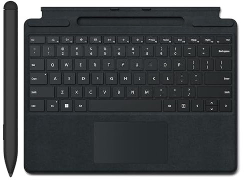 Pro 11 Signature Keyboard with Slim Pen 2 Compatible with Microsoft Surface Pro 11/10/9/8,Pro 10 Magnetic Signature Keyboard for Microsoft Surface Pro 11/10/9/8/X with Slim Pen 2(Black)