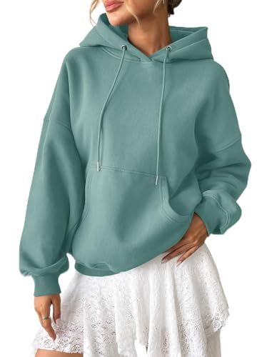 Tomwell Oversized Hoodie Damen Fleece Pullover Kapuzenpullover Sweatshirt | mit Kapuze, Langarm, Herbst, Winter, Casual