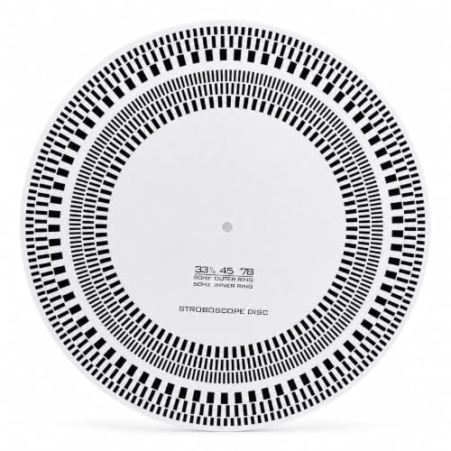 BONKZEBU Professionell Skivspelare Skivspelare Strobe Disc Dubbelsidig Hastighetstestverktyg för Justering Av, 297 Mm Diameter