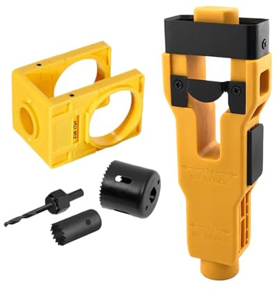 Door Lock Drill Kit - Precision Tools for Door Mounting | Long Lasting Modern Design for Entrance Door Hardware, Lock Hole Guide for Indoor and Outdoor Use, Garage Cabinet Window