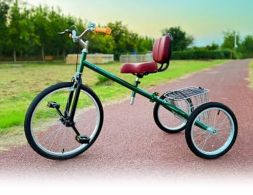 Apk i bc Dreirad für Erwachsene, schnell zusammenklappbar, robust und stabil, geeignet für Outdoor-Fahrten(A,139 * 88cm)