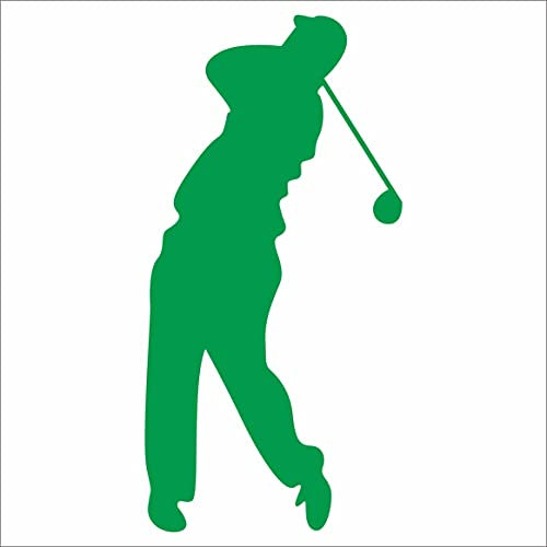 JINTORA - Autoaufkleber Tuning - Golfer - Golf Sport - 71mm x139mm - Auto Aufkleber - Bus - Fenster - Heckscheibe - Camper - wetterfest - Outdoor Sticker Auto Deko LKW - Tuning Selbstklebend - grün