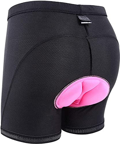 Sportneer Pantaloncini da Ciclismo, Imbottiti 3D per Bicicletta, con Design Antiscivolo per Donna