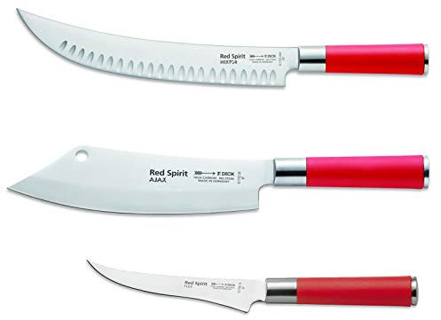Dick Red Spirit Messer Set 3-teilig inkl. Zerlegemesser Hektor, Ajax Kochmesser & flexiblen Ausbeinmesser 15 cm