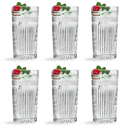 Libbey Radiant Cooler - 470 ml / 47 cl - 6 Stück - Vintage Design - Spülmaschinenfest