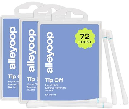 Alleyoop Tip Off Swabs, Liquid Makeup Remover for Eye, Lip & Mascara, 72 Ct