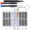 Pinsheng Kit Riparazione Occhiali, 1000 pezzi Viti per Occhiali Kit con Dadi per Viti, Cacciavite e Pinzette per Riparazione Occhiali da Vista, Occhiali da Sole, Orologio