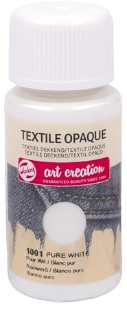 Talens Art Creation Textile Farbe deckend - Reines Weiß 1001-50 ml - Für dunkelfarbige Stoffe