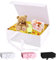 Geschenkbox mit Deckel, Schleifen-Geschenkkarton, Faltbare Magnetische Geschenkboxen, Geschenkverpackung 21 X 17 X 7 Cm, Party-Geschenk Box für Hochzeiten/Geburtstage/Weihnachten/Jubiläen usw (Weiß)