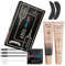 Libeauty Wimpern Färben Schwarz, Augenbrauen Färben-Black, Komplett mit wiederverwendbaren Silikon-Augenklappen und anderen Werkzeugen - Exquisite Kleinverpackung-8ml