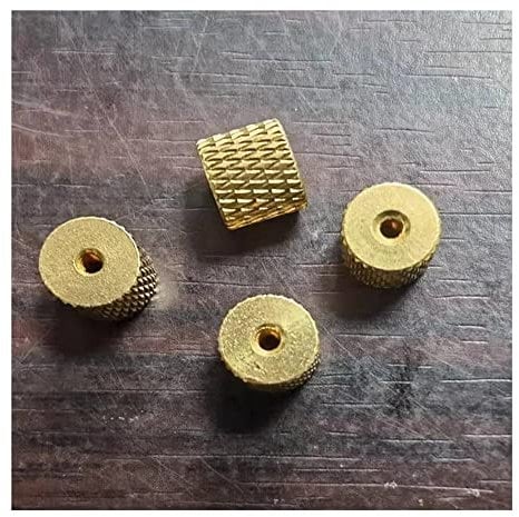10pcs/lot M2 M2.5 M3 M4 Knurled Brass Thumb Nut Brass Knurled Nut Cylindrical Adjust for Water Cooling PC Case Model(M4 10pcs)