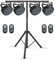 HOLDLAMP 4er 36 LED Par mit Lichtstativ, RGB DMX 512 Bühnenlicht-Set Scheinwerferständer mit Querstange, 39-70 Zoll Pro Audio DJ-Lichtset für Bühnen Disco Hochzeit Party Halloween Weihnachten