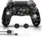 Manette Sans Fil pour PS4, Multiplateforme Manette Compatible avec PS4/Pro/Slim/PC/iOS/Android/MacOS avec Double Vibration/Capteur de Mouvement 6 Axes/Prise Audio 3,5 mm/Pavé Tactile Sensibl (Noir)