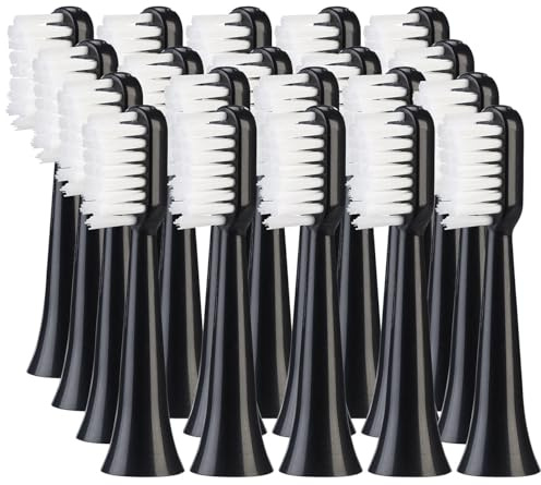 newgen medicals Zubehör zu Schallzahnbürsten Reise: 20er-Set Aufsteckbürsten für Akku-Schallzahnbürste SZB-300, hart (E-Toothbrushes, Zahnbürste)