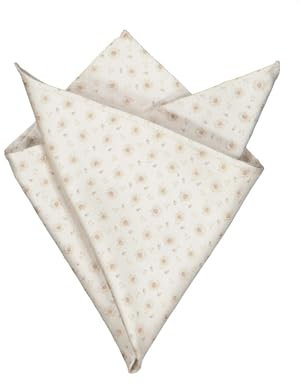 emilio adani Herren Herren Einstecktuch gemustert, 36748, 36748, Creme in Größe 111