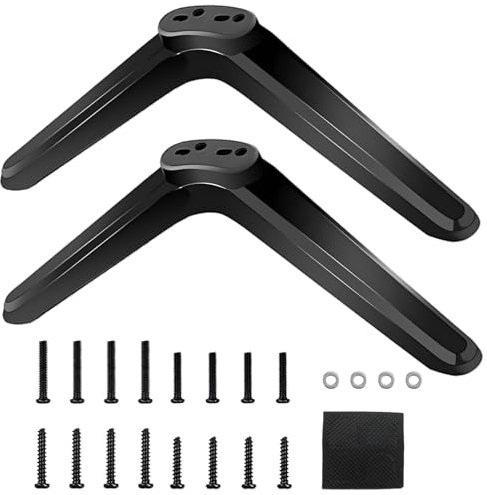 tinshow Universal TV Stand Legs TV Stand Base Pedestal Feet Portable TV Stand Mount with Screws Replacement TV Bracket for Most TCL Roku TV 32 40 49 50 55 Inch