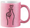 Huuraa Glitzer Kaffeebecher K-Pop Fingerherz Zeichen Geschenk 330ml Pink K-Pop Fingerherz Mitbringsel