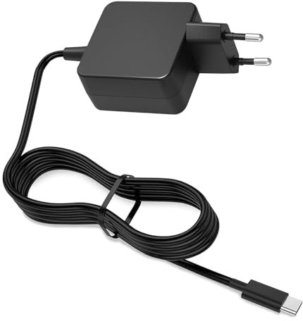 Cargador USB C plegable de 45W para Steam Deck, cargador rápido PD 3.0 Type-C con cable de 4,9 pies, para Steam Deck//Nintendo Switch/Switch OLED/Switch Lite, 20V/2.25A Soporta modo TV
