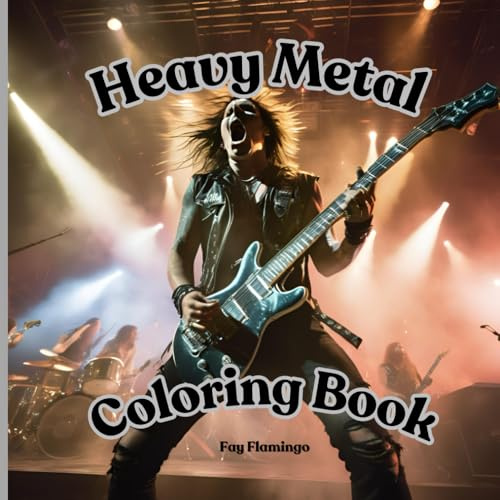 Heavy Metal coloring book for adults: Bands and instruments, skulls and sigils, grayscale coloring book