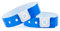 iboo - 100 Bracelets Plastique Vinyle Bleu Fluo pour Évènements Festivals – Idéal pour la sécurité - 25 x 1,6 cm