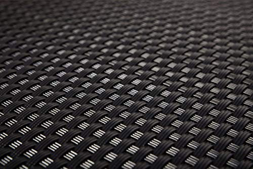 Sellon24® Balkonsichtschutz mit Ösen Balkonverkleidung Sichtschutz Balkonbespannung PE-Rattan- RD04 schwarz 90 (18,99€/m2)