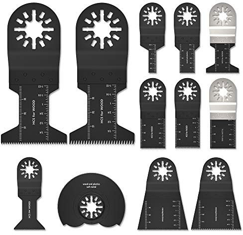 12 Pezzi Utensile Multifunzione Lame Mix Bimetall mit hohem Kohlenstoffgehalt, Lame per multifunzione per Strumento Oscillante Compatibile