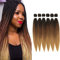 Vorgedehntes Flechthaar, Ombré-Stil, 66 cm, einfach zu flechten, 6 Packungen/Los, professionelle Kunstfaser, Häkeln, EZ Braids, Yaki-Textur, knotenfrei, Haarverlängerungen zum Flechten (1B/30/27)