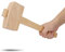Mazo de madera natural pequeño/grande, martillo de carpintero profesional Martillo de mazo de madera Herramienta de carpintería para colocar y ensamblar muebles de madera (L)