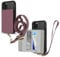Cell Phone and Credit Card Holder with Crossbody and Wrist Straps, Stick-On Wallet w/RFID Protection Multiple Card Slots Transparent ID Pocket