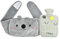 Bouillotte Ceinture TIMESETL Bouillotte Peluche Ventre Bouillotte pour Eau Chaude avec Housse Douce, Bouillotte Regles Douloureuses Bouillotte pour Chauffe Main/Ventre/Cou, Gris vert, 3 en 1