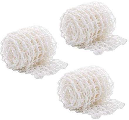 PZRT Rollo de red de carne de algodón de 3 metros para carne, red de jamón para salchichas de carnicero con cuerda para embutidos, herramientas de embalaje para cajas de salchichas de perro caliente,