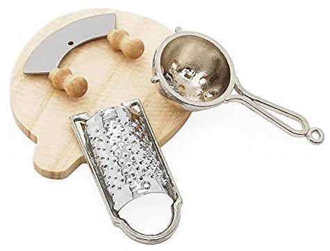 Odoria 1/6 Miniatur Pizzaschneider An Schneidebrett Puppenhaus Zubehör