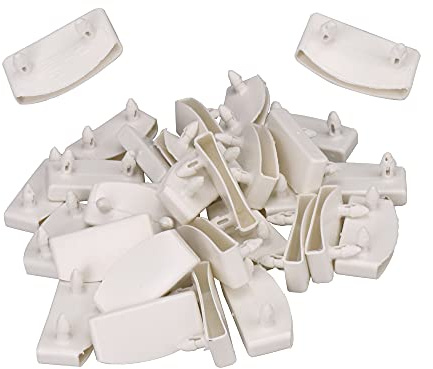 Yibuy 30 Stück Kunststoff-Endkappen für Bett, Lattenhalter für Bettzubehör, Weiß