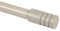 Gardinenstange Modern ausziehbar 115 bis 200 cm, Durchmesser 16mm/19mm - Edelstahl - Stil-Garnitur, 1-Lauf Metall Stange