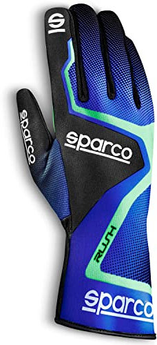 Sparco S00255609bxvf, Guantes Racing Unisex Adulto, Azul/negro, 9